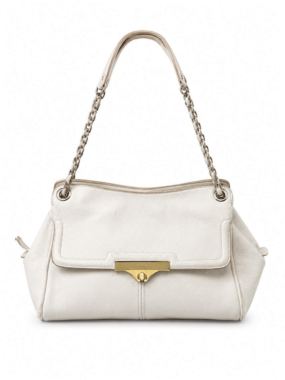 Nine West Cream Shoulder Bag with Gold Hardware